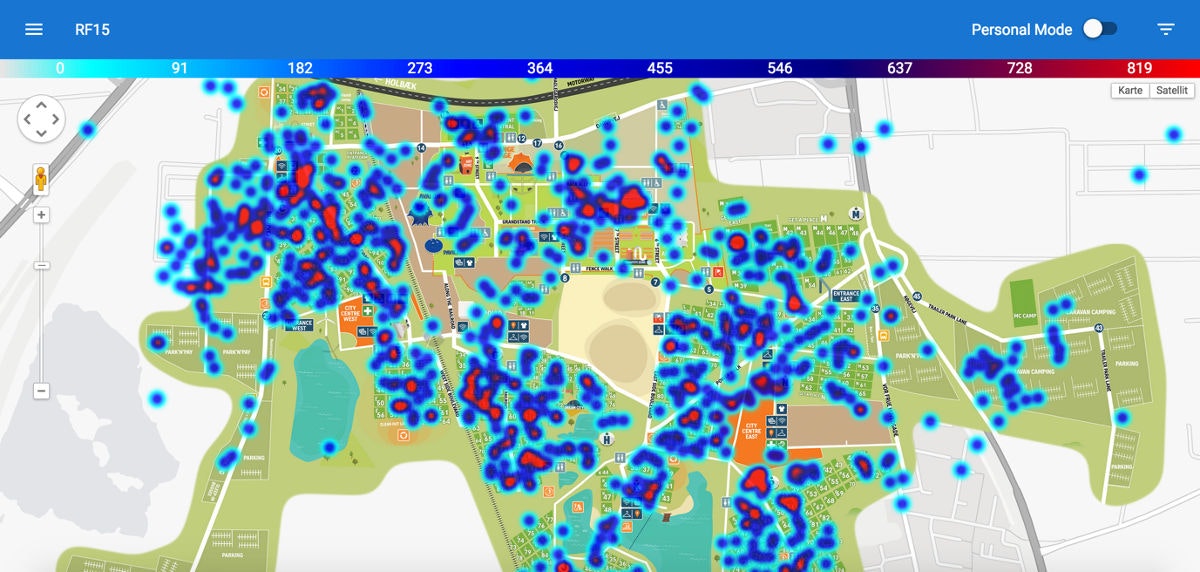 The morning hours: less location updates because people turn off their phones to save battery