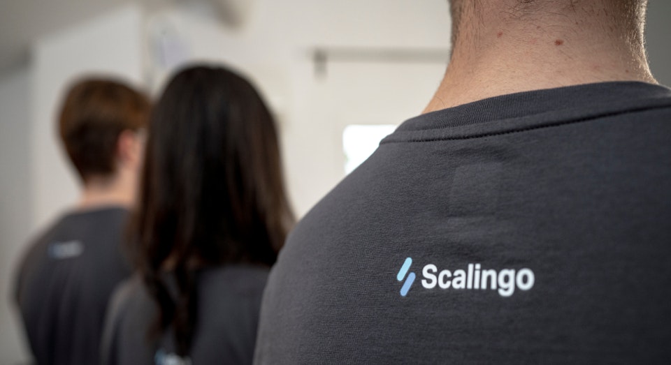 Picture of the back logo of Scalingo t-shirts