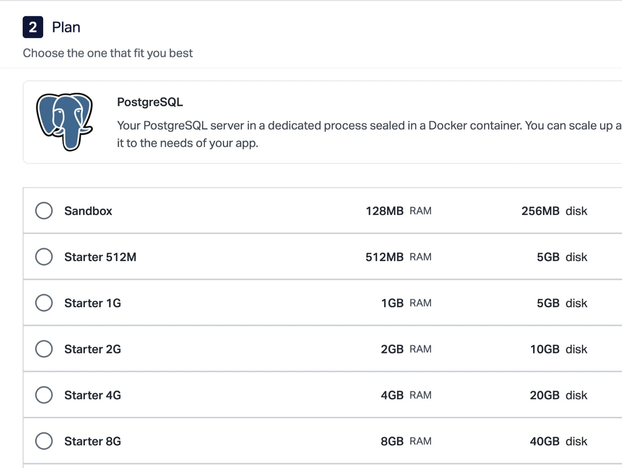 Screenshot of PostgreSQL plan