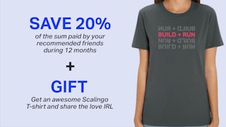 Recommend Scalingo to your friends and earn 20% of what they use