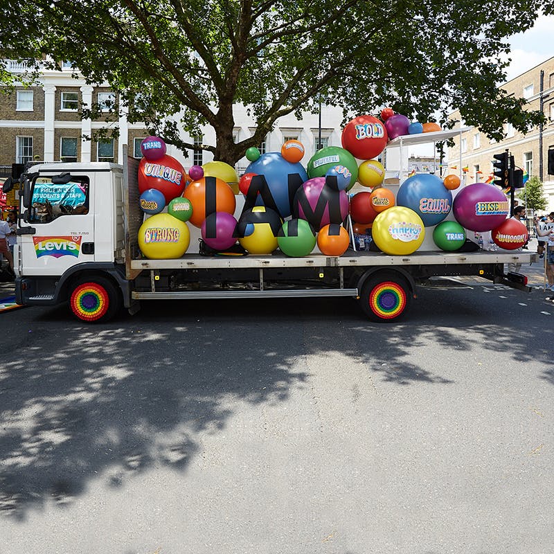 Levis Pride Floats and installations