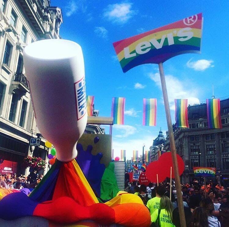 Levis Pride Floats and installations