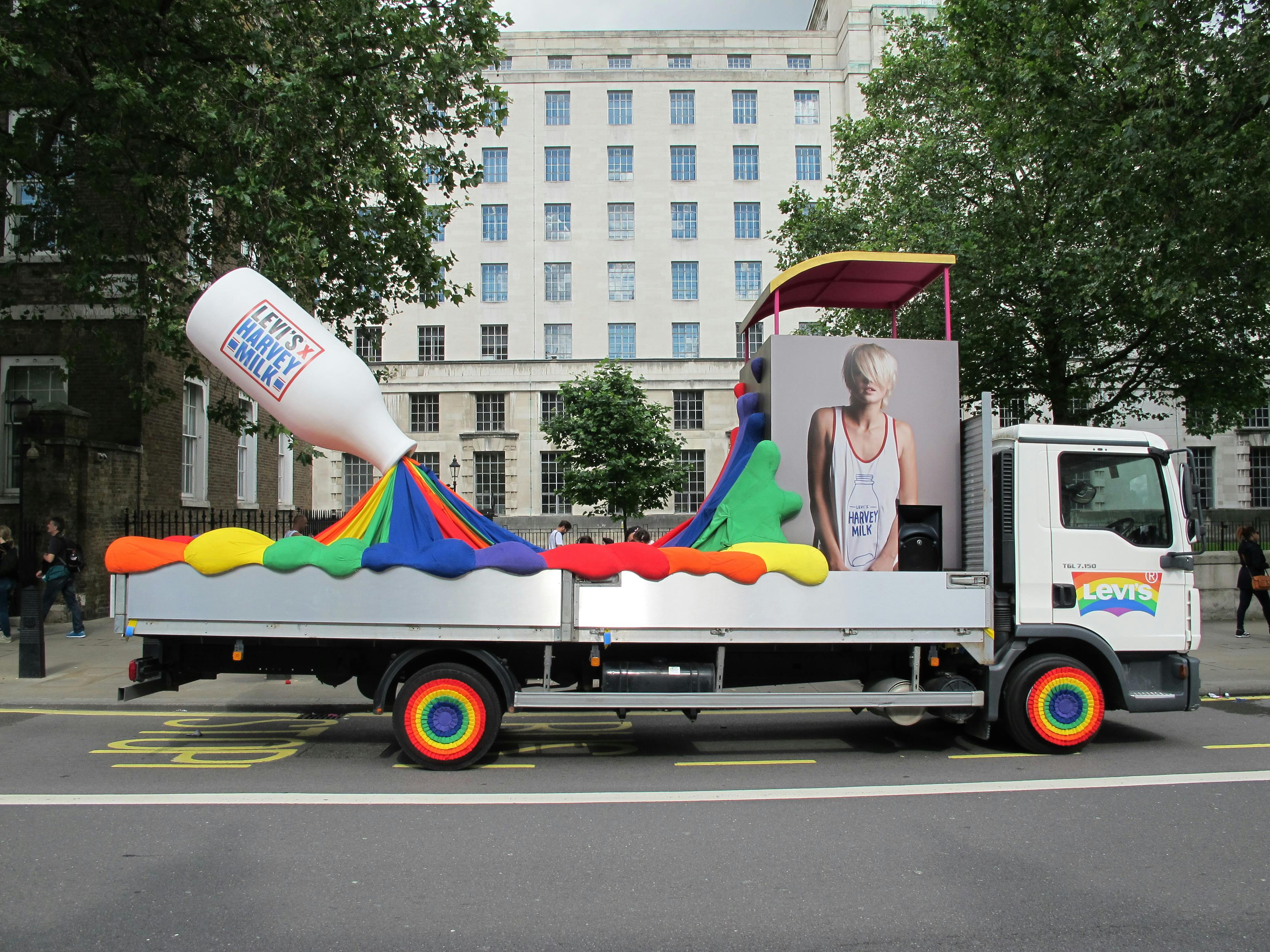 Levis Pride Floats and installations