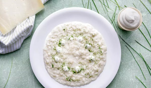 Risotto alle pere e Fresco Spalmabile