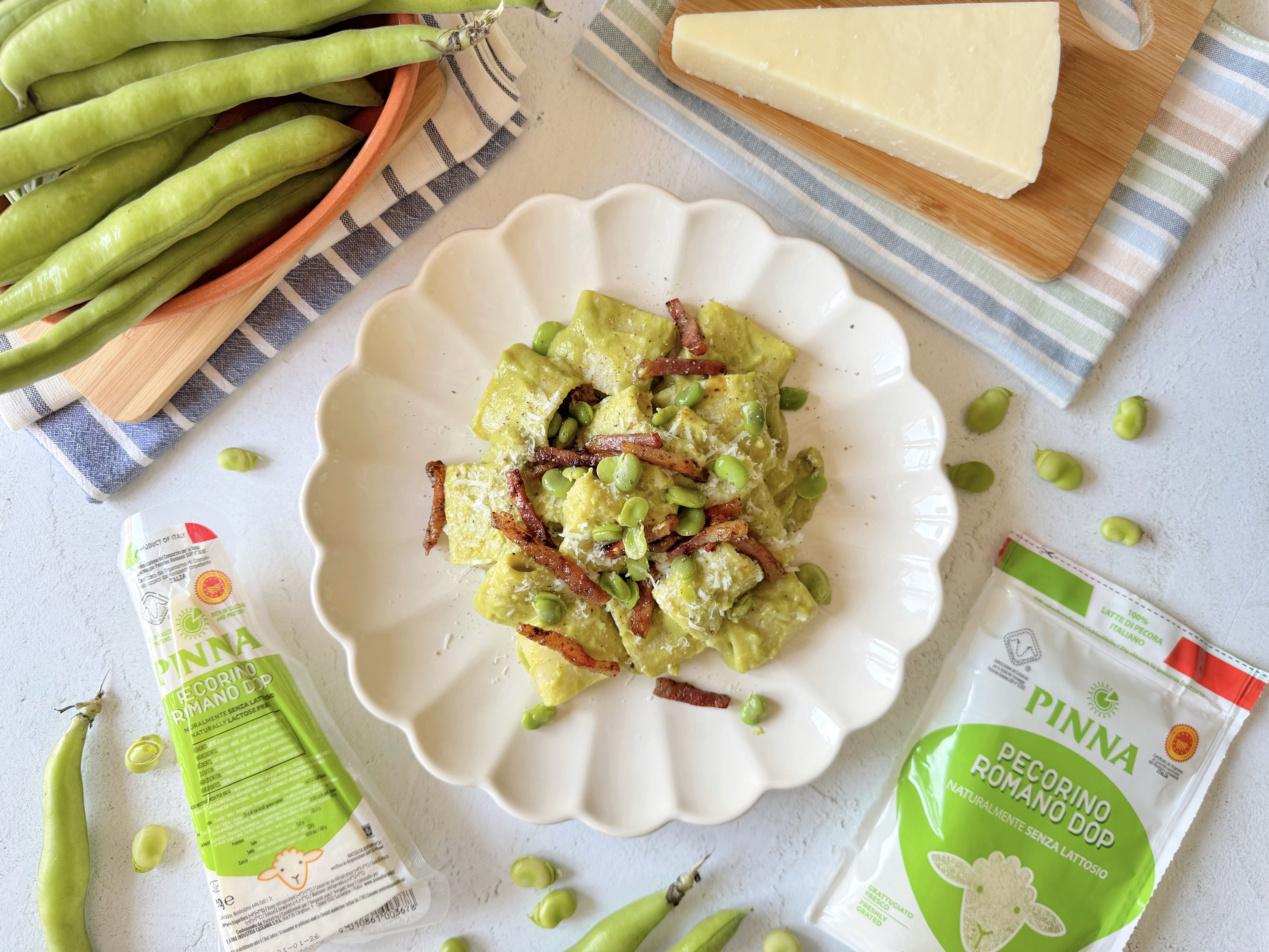 Paccheri Fave Pecorino e Guanciale