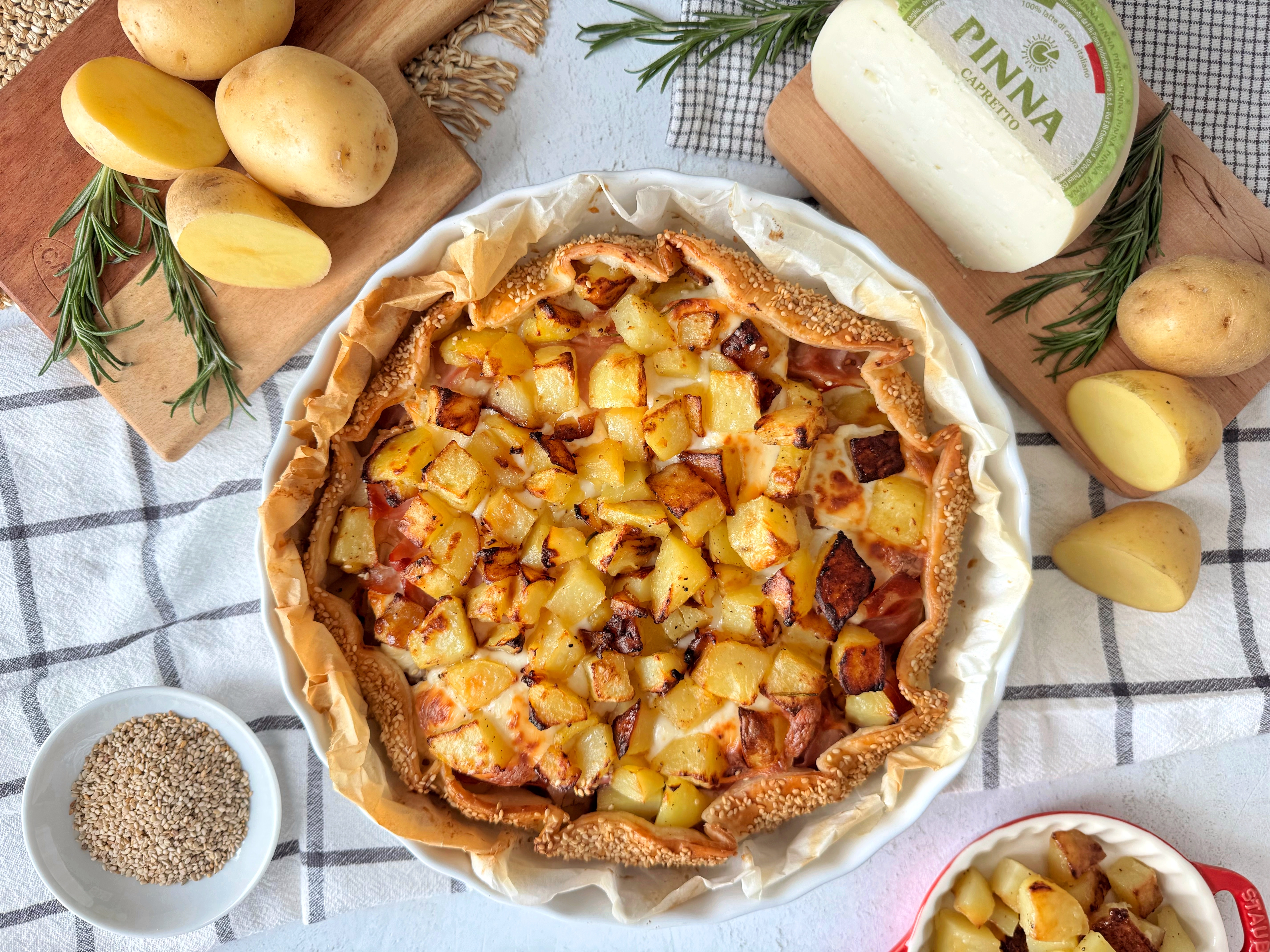 Torta Salata Patate, Speck e Formaggio