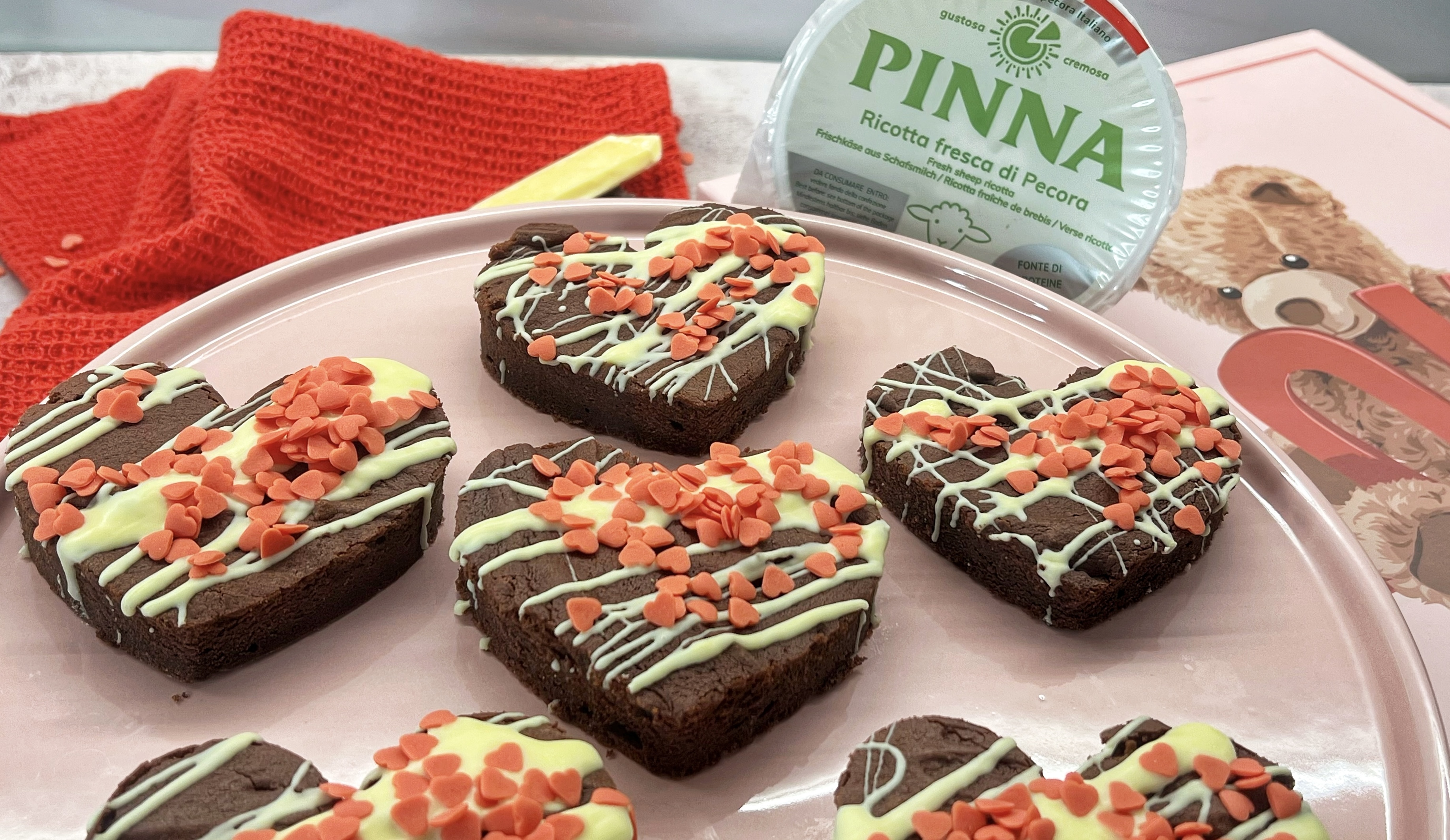 Brownies Ricotta e Cioccolato di San Valentino