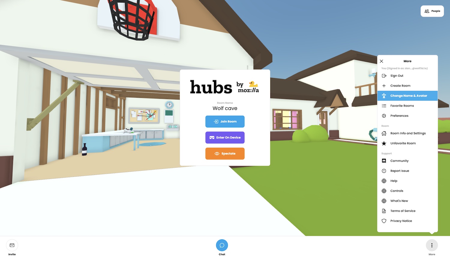 Change Name & Avatar Mozilla Hubs Ready Player Me