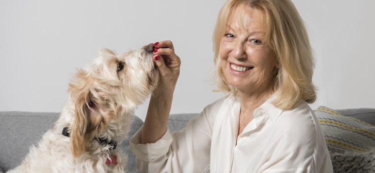 Angela Laws with her dog