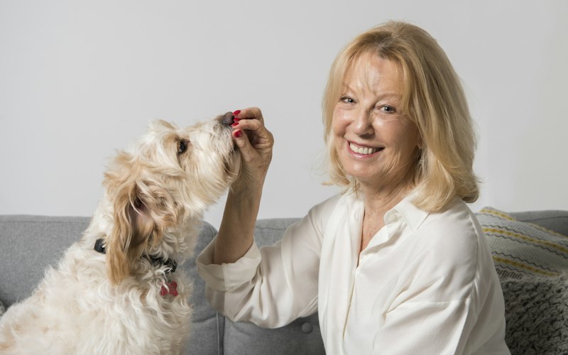 Angela Laws with her dog