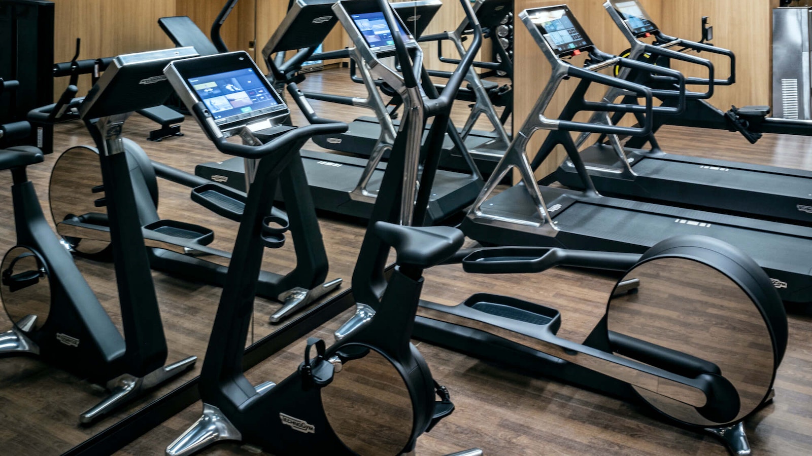 Gym with fitness machines