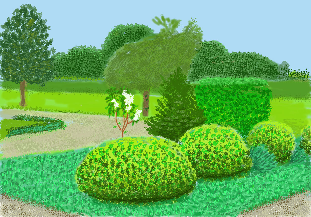 David Hockney, No. 259, 24th April 2020. iPad painting. © David Hockney.