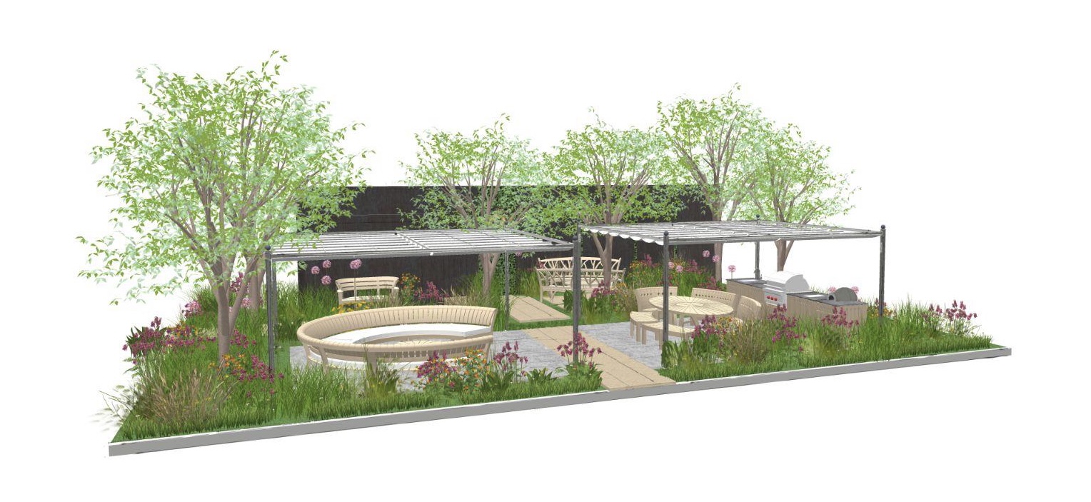 Gaze Burvill's stand design at 2021 Chelsea Flower Show