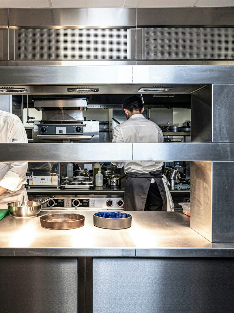 Chefs in the Auriens kitchen