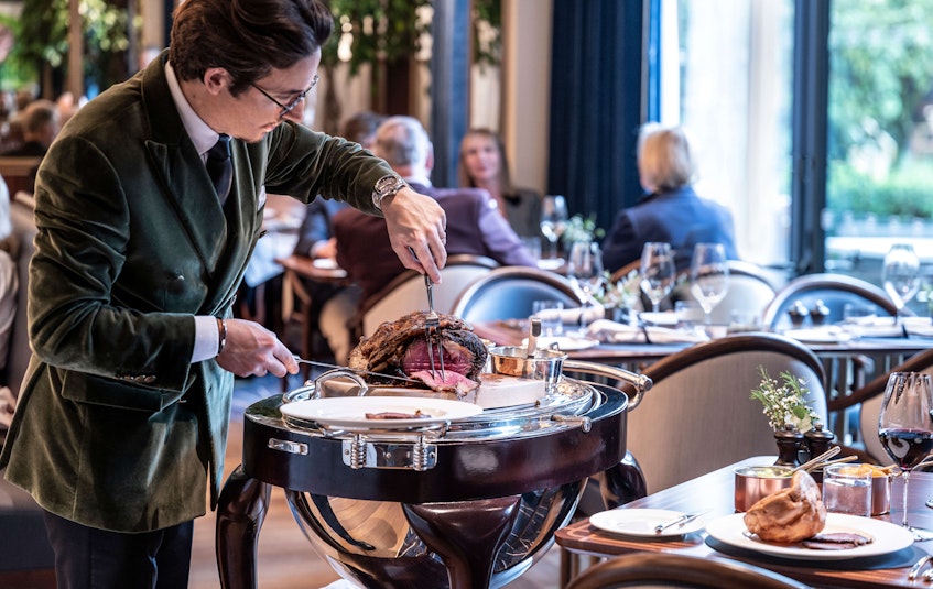 Carving beef for Sunday Roast