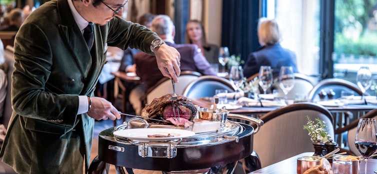 Carving beef for Sunday Roast