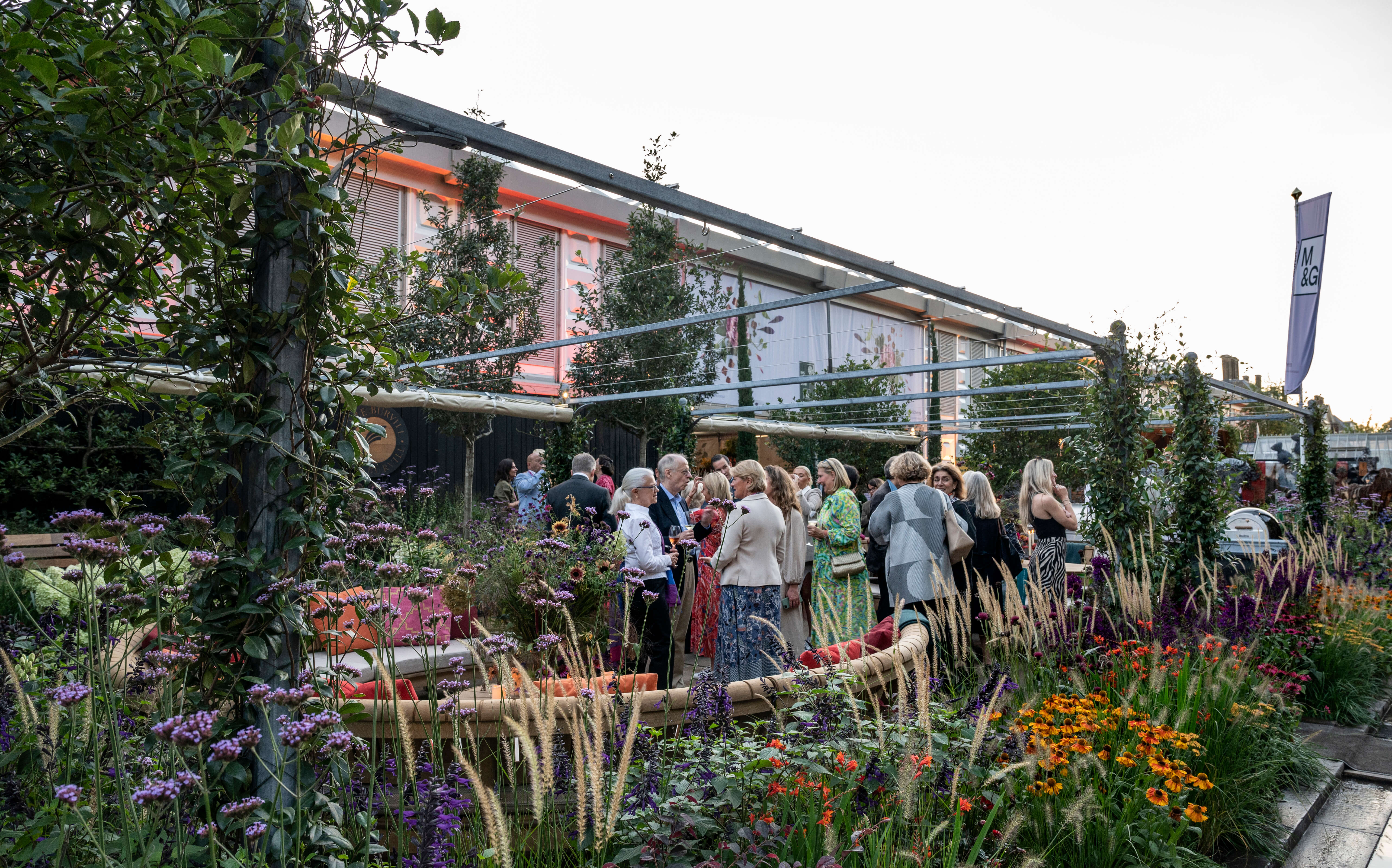 Auriens drinks at Chelsea Flower Show