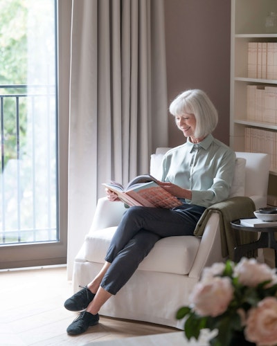 Reading in apartment