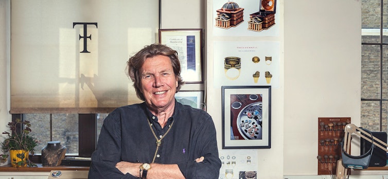 Jeweller, Theo Fennell in his workshop