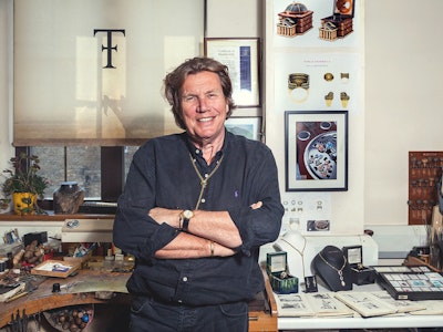 Jeweller, Theo Fennell in his workshop
