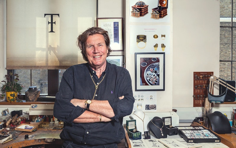 Jeweller, Theo Fennell in his workshop