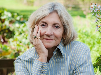 Rosie Boycott in a garden