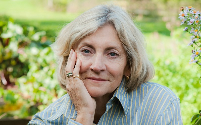 Rosie Boycott in a garden