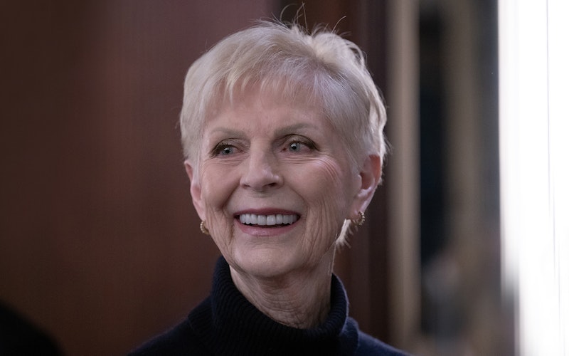 Paulene Stone at the launch of the podcast