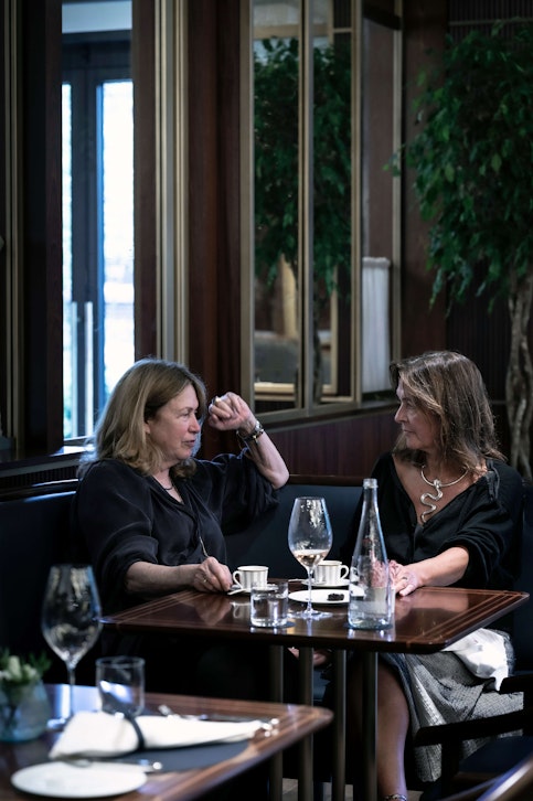 Carinthia West and Catherine Fairweather in Culfords restaurant