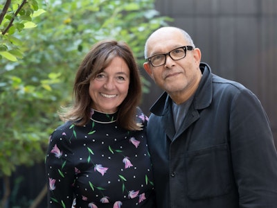 Bruce Oldfield  and Catherine Fairweather at Auriens