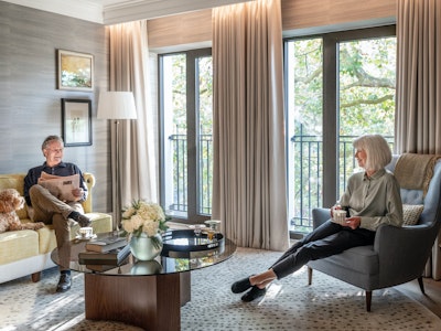 Couple relaxing the apartment