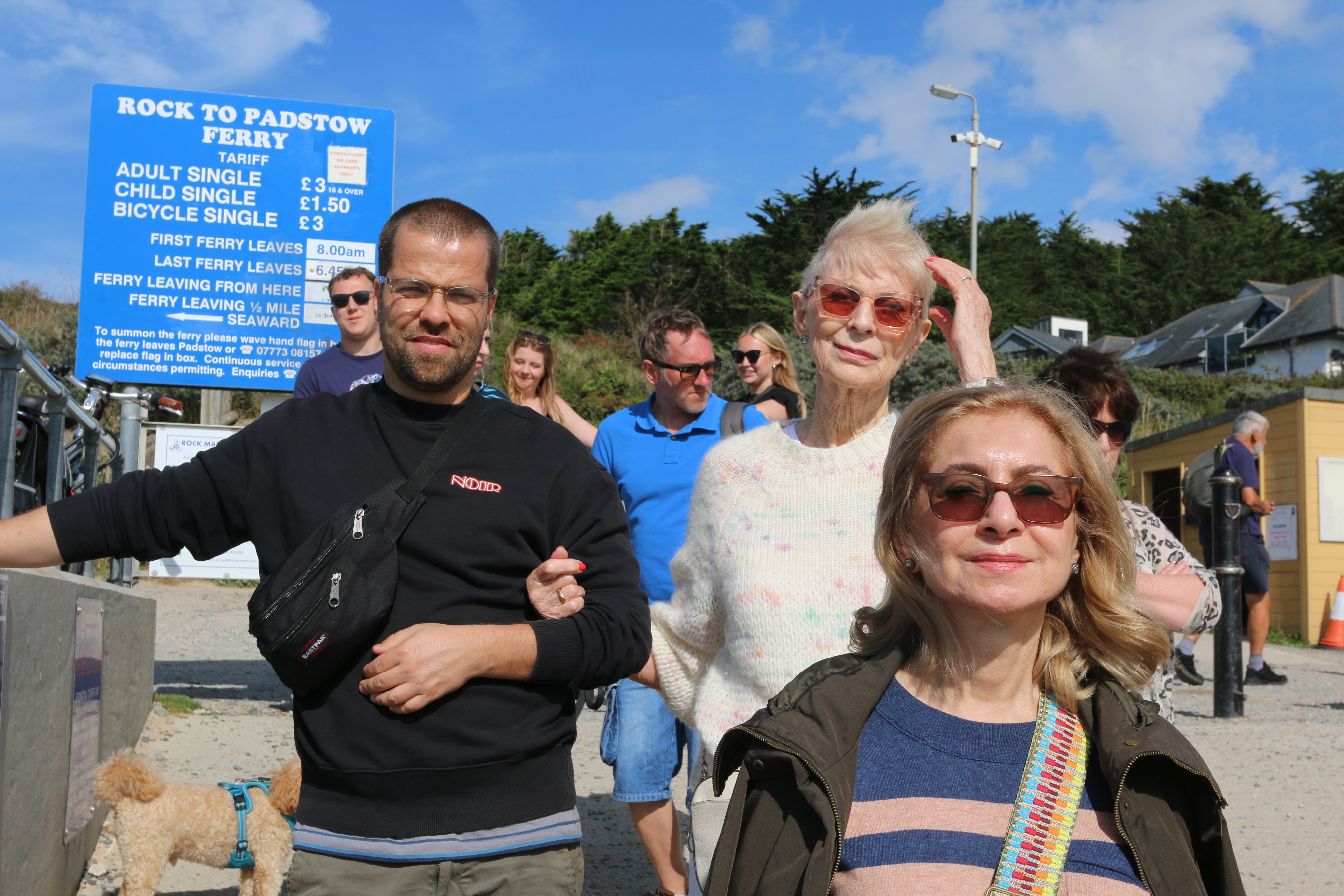 Residents waiting for the ferry