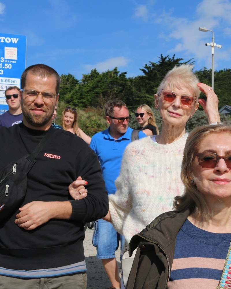 Residents waiting for the ferry
