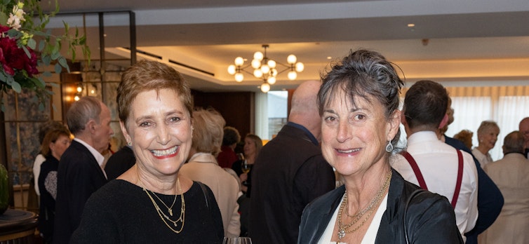 Alexandra Pringle with guest at Auriens