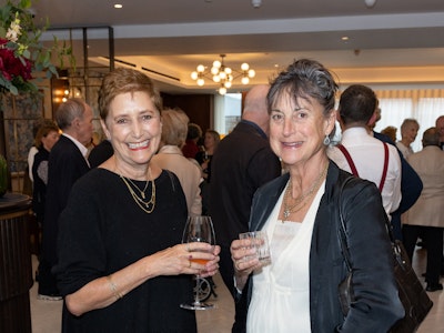 Alexandra Pringle with guest at Auriens