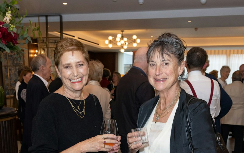 Alexandra Pringle with guest at Auriens