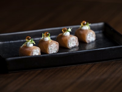 Salmon starter pictured in Culfords restaurant