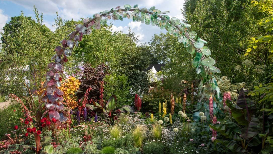 A floral display at the RHS Chelsea Flower Show