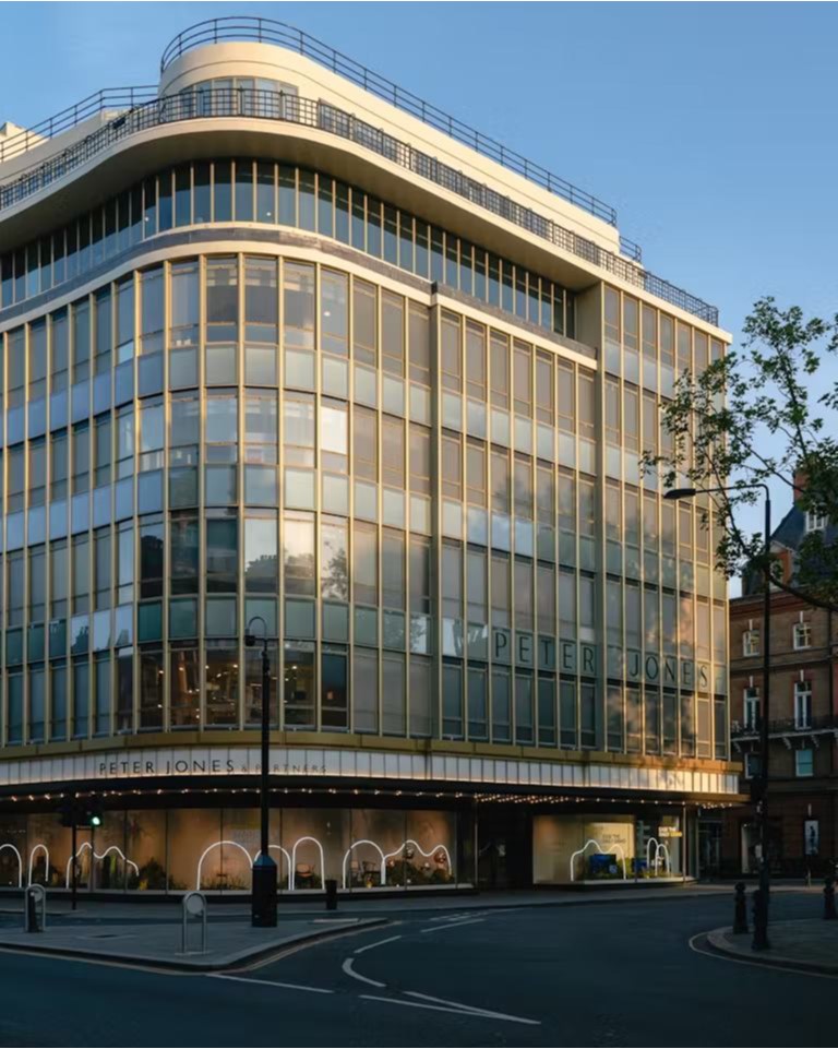 Exterior view of Peter Jones department store