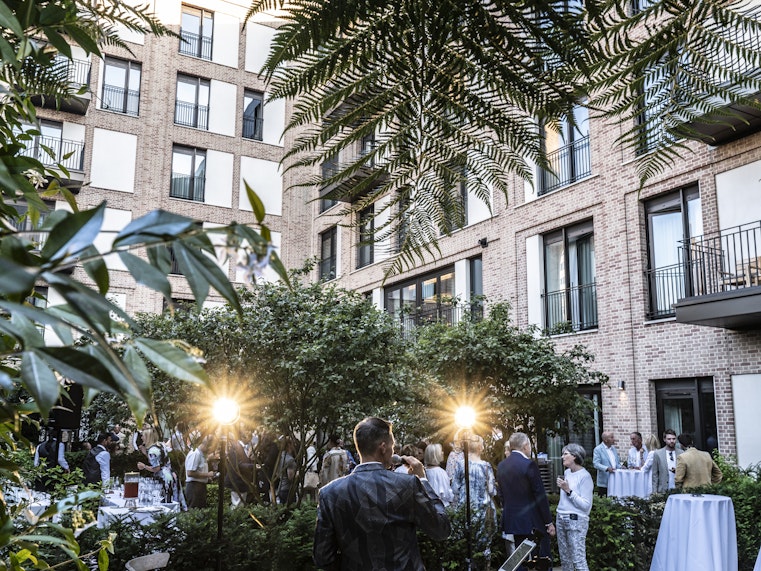 Garden party in the courtyard