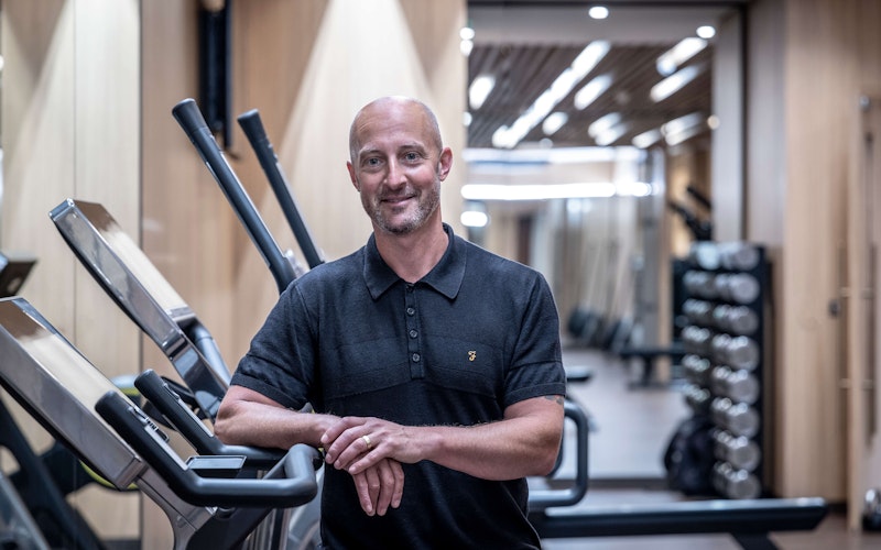 Gideon Remfry in the Auriens gym