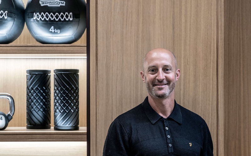 Gideon Remfry in the Auriens gym