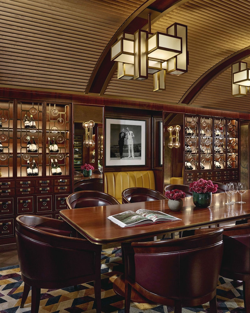 Wine room at Auriens Chelsea