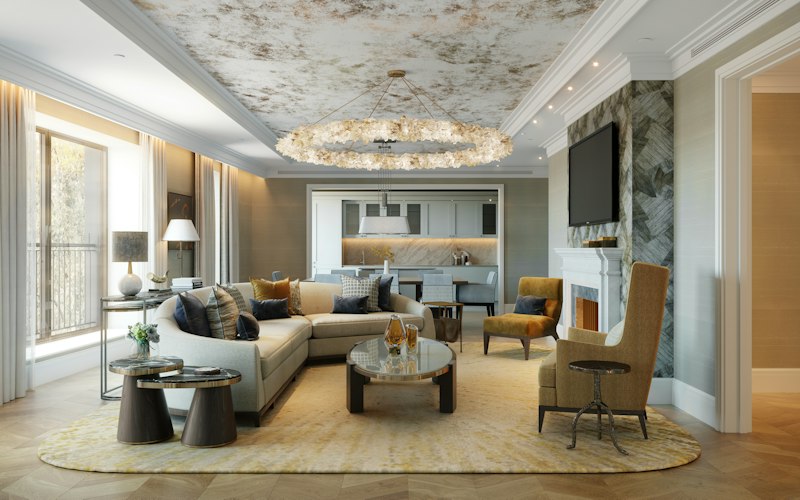 Penthouse living area