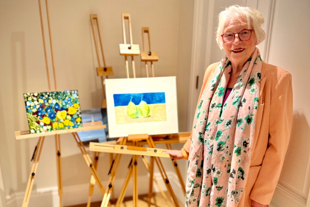 Auriens resident Janine in the art room