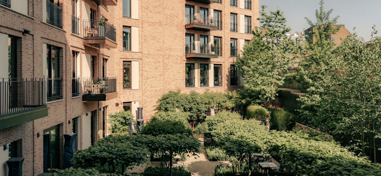 View of the communal garden from apartment 7
