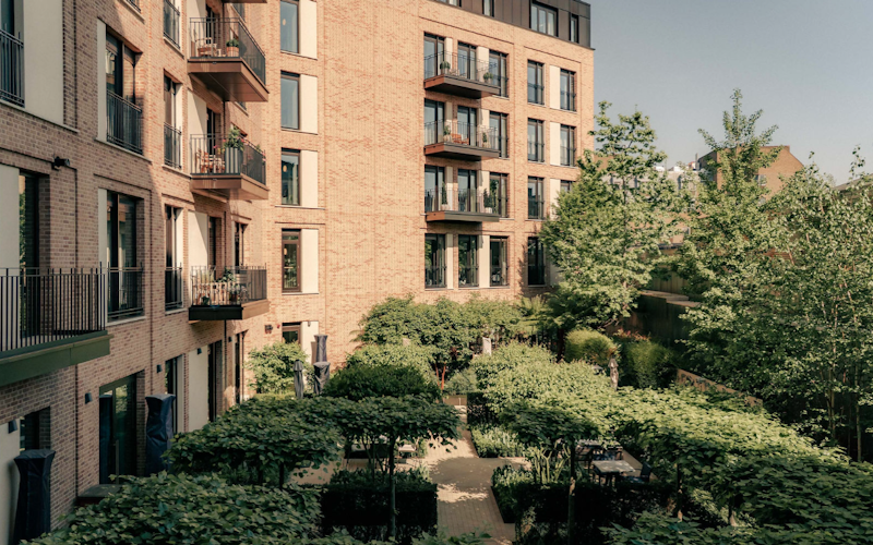 View of the communal garden from apartment 7