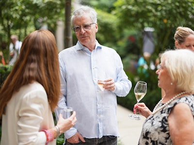 Guests at Auriens garden party
