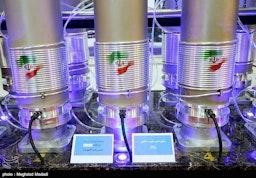 IR6 Centrifuges at exhibition of nuclear industry achievements. Tehran, Iran, April 10, 2019. Source: Meghdad Madadi/Tasnim News Agency.