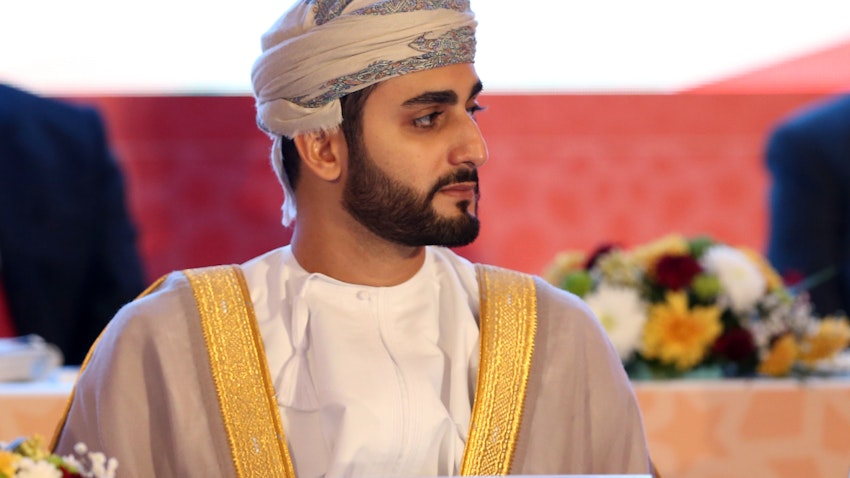 The oldest son of Oman's sultan,  Dhi Yazan Bin Haitham, attends a meeting of the Olympic Council of Asia, Muscat,  Dec. 16, 2020.(Photo via Getty Images)